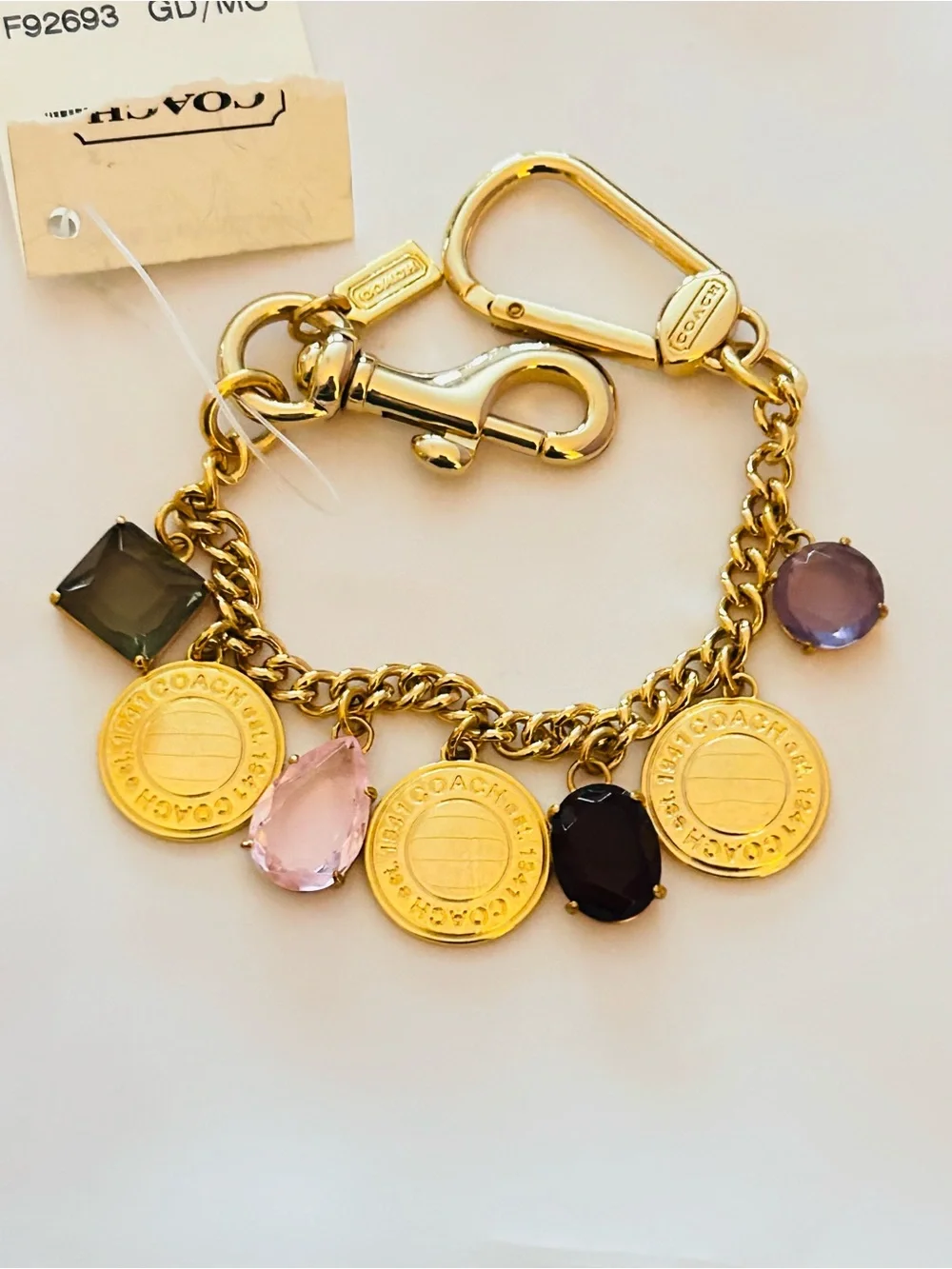 VINTAGE EXTREMELY RARE Coach 1941 Swag Bag Charm/ Keychain/ Bracelet - Picture 10 of 16